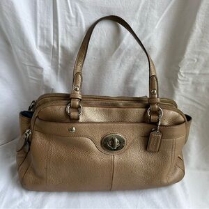 Coach Metallic Tan Leather Handbag